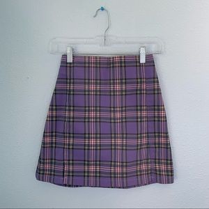 Purple Plaid Cara skirt from Brandy Melville